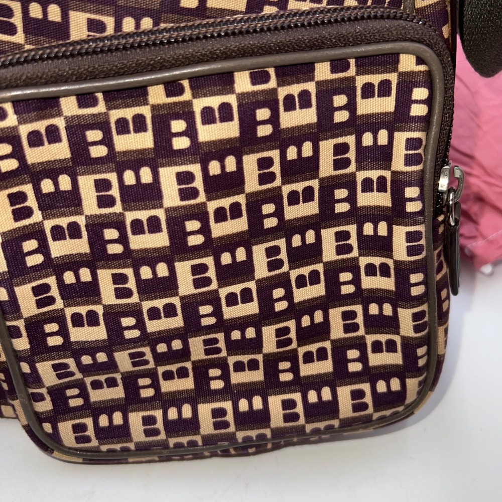 Bally Vintage Monogram Shoulder Bag Y2K Designer Purse Italian Leather - Picture 16 of 16